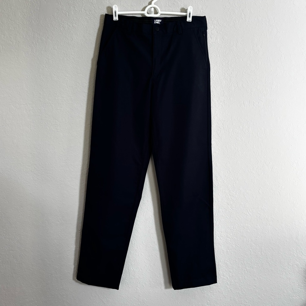 Lands' End Men's Dark Navy Dress Pants